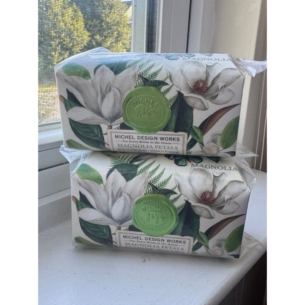 Michele Design Magnolia petals soaps 8.7 oz/ 246g set of 2!